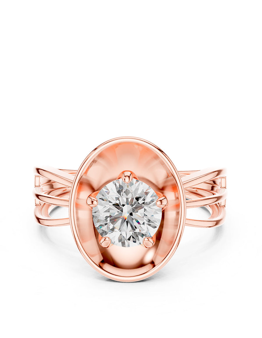 Anillo de compromiso - solitario - AMORE64-RD-LG