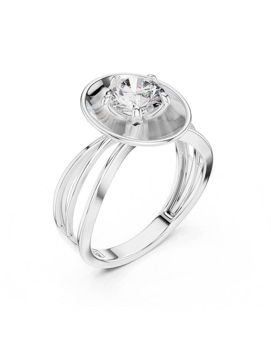 Anillo de Compromiso - solitario - AMORE64-RD-CZ