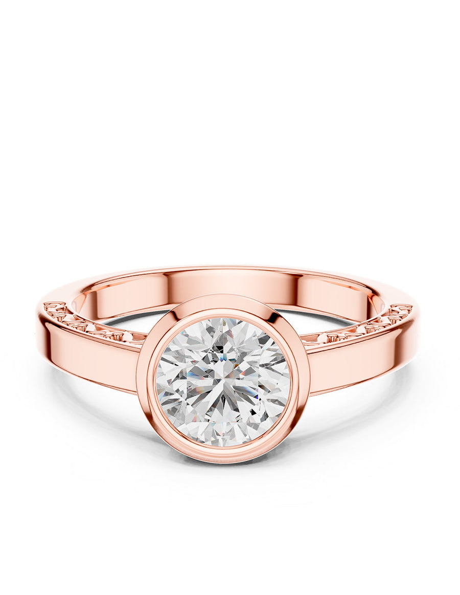 Anillo de compromiso - solitario - AMORE66-RD-LG
