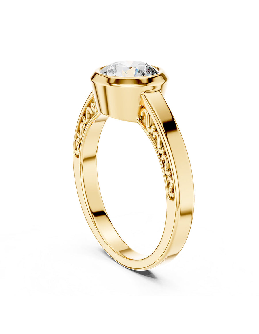 Anillo de compromiso - solitario - AMORE66-RD-LG