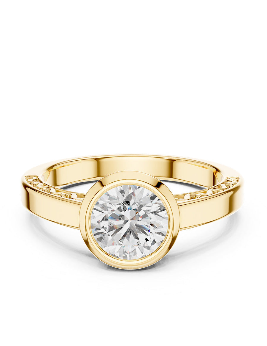 Anillo de compromiso - solitario - AMORE66-RD-LG