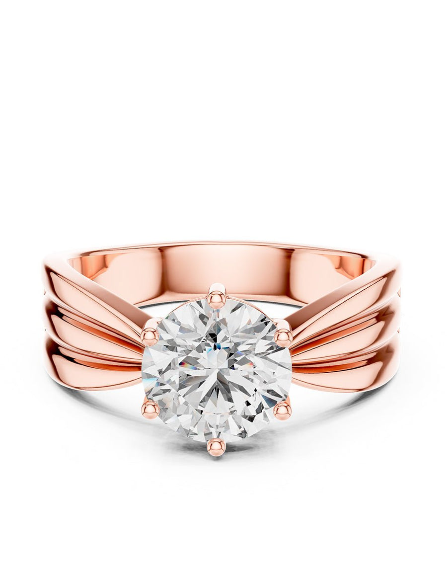 Anillo de Compromiso - solitario - AMORE67-RD-CZ