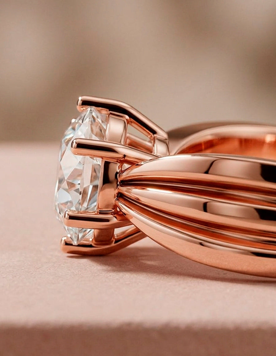 Anillo de Compromiso - solitario - AMORE67-RD-CZ