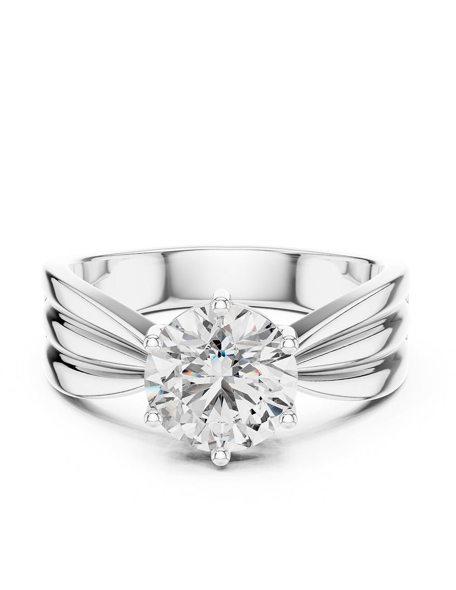 Anillo de Compromiso - solitario - AMORE67-RD-CZ