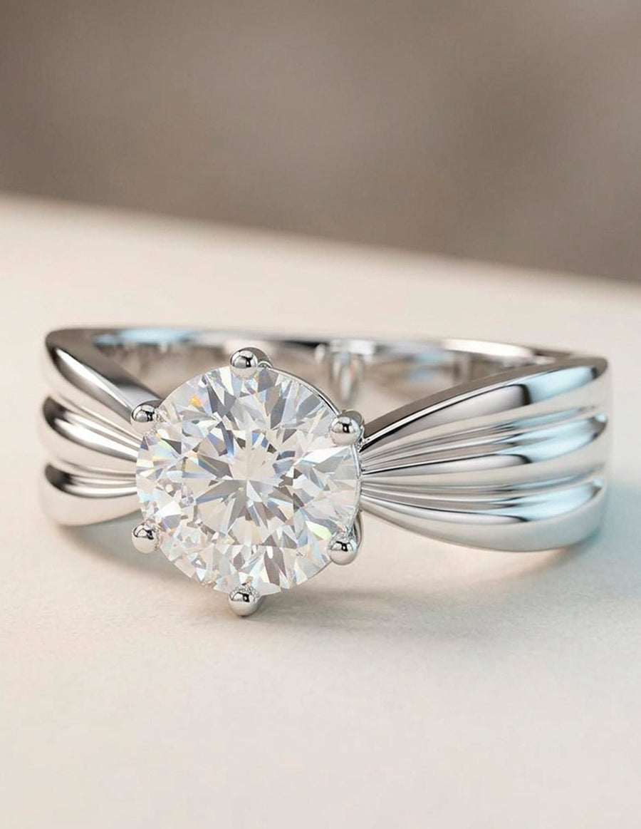 Anillo de Compromiso - solitario - AMORE67-RD-CZ