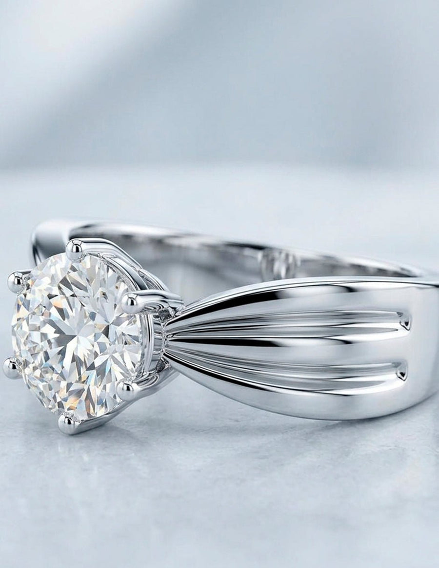 Anillo de Compromiso - solitario - AMORE67-RD-CZ