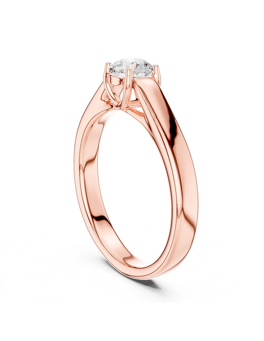 Anillo de Compromiso - solitario - AMORE68-RD-CZ
