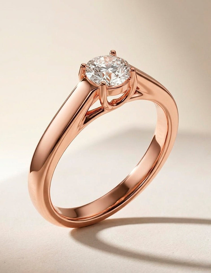 Anillo de Compromiso - solitario - AMORE68-RD-CZ
