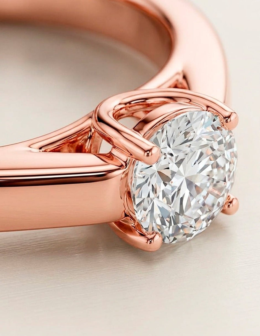Anillo de Compromiso - solitario - AMORE68-RD-CZ