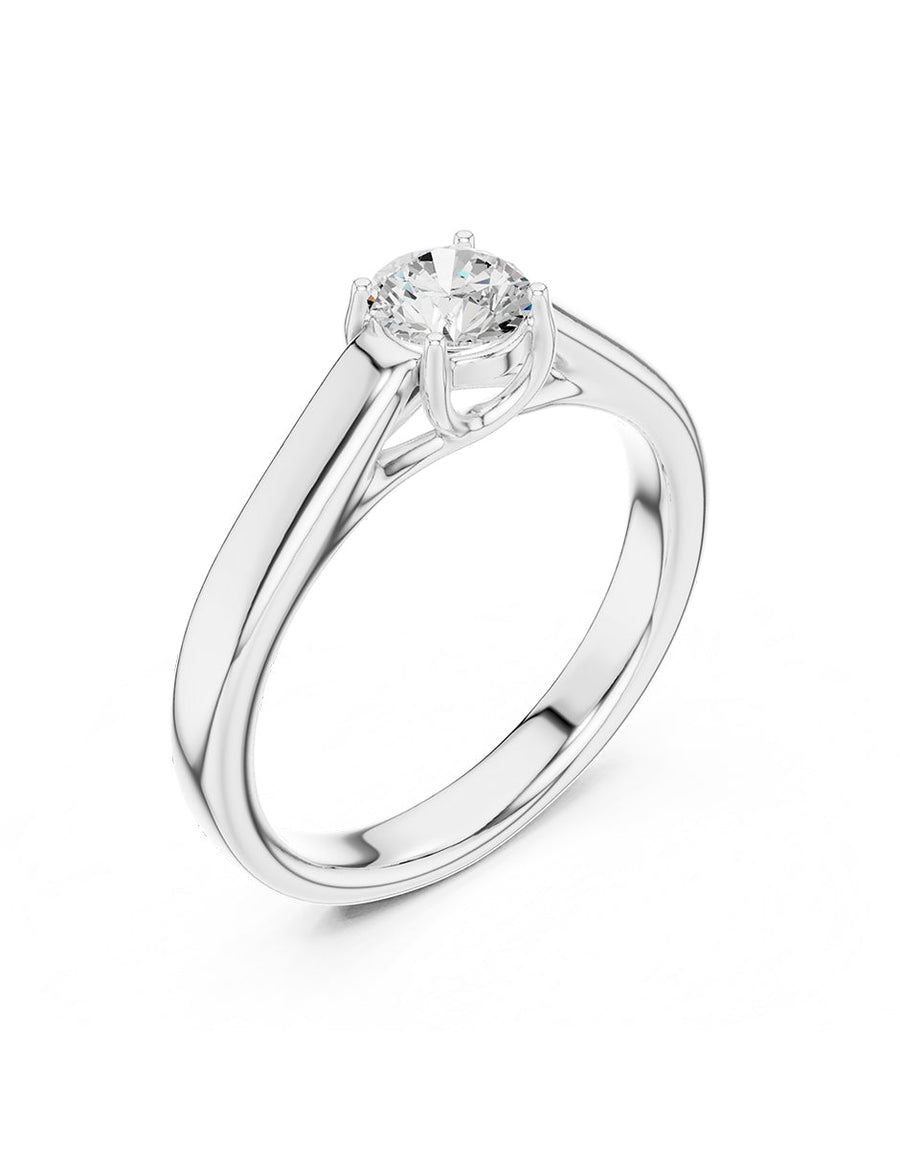 Anillo de Compromiso - solitario - AMORE68-RD-CZ