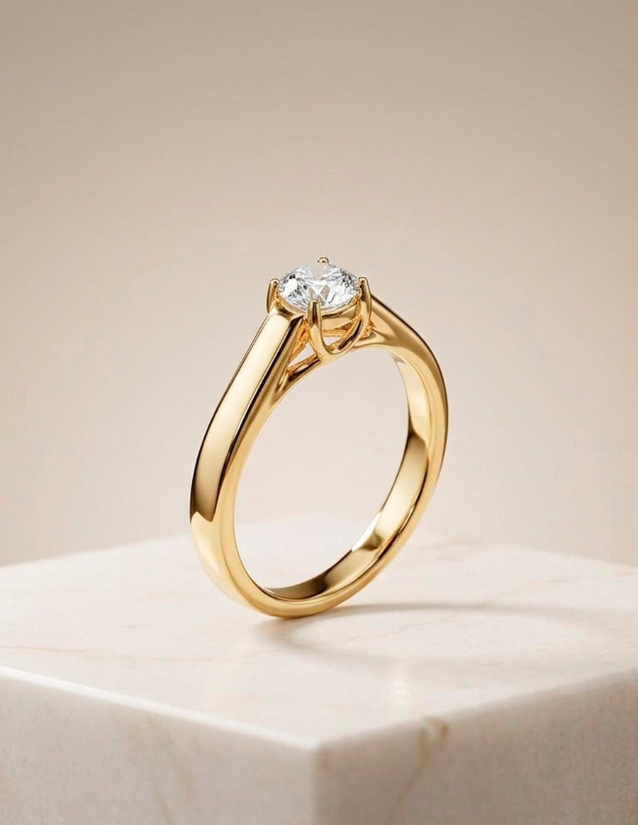 Anillo de Compromiso - solitario - AMORE68-RD-CZ