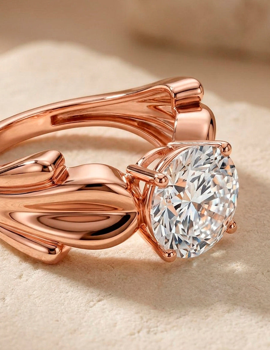 Anillo de Compromiso - solitario - AMORE69-RD-CZ