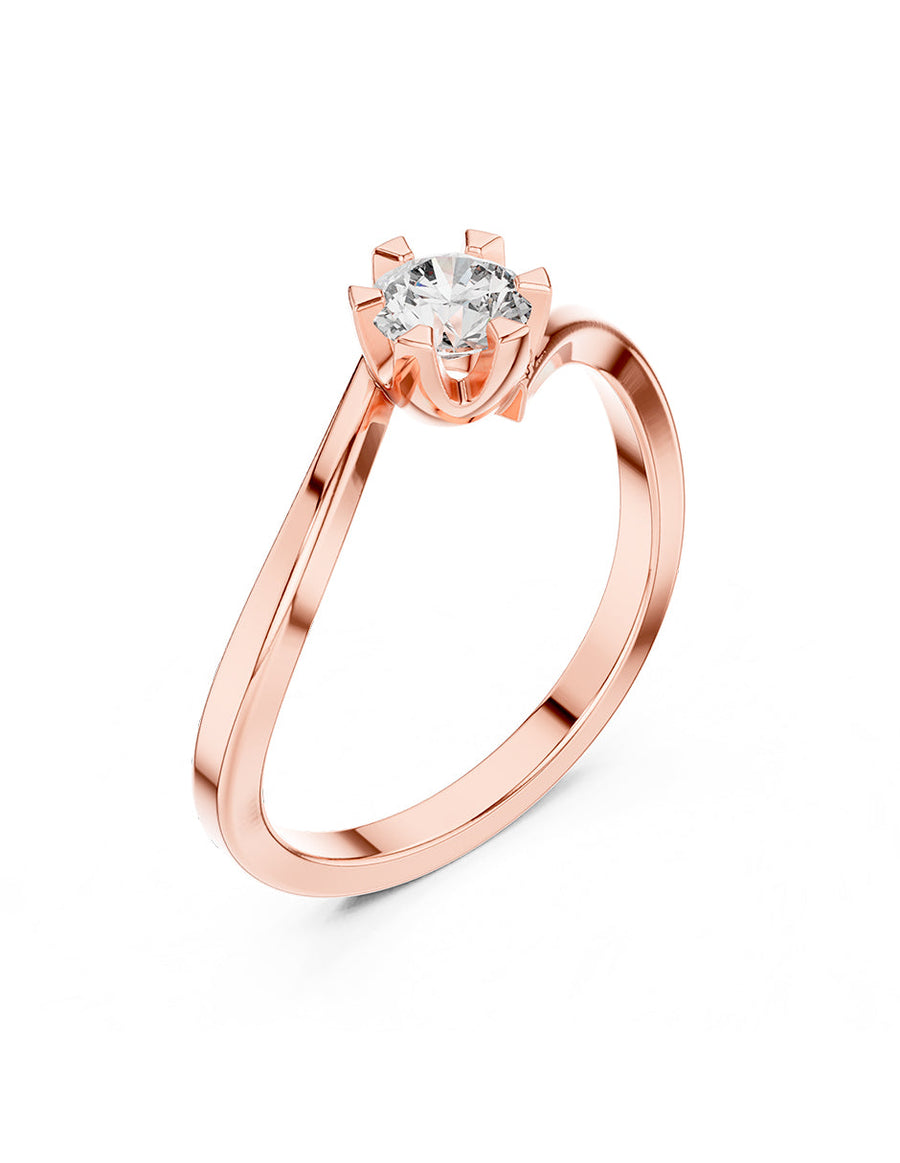 Anillo de Compromiso - solitario - AMORE7-RD-CZ
