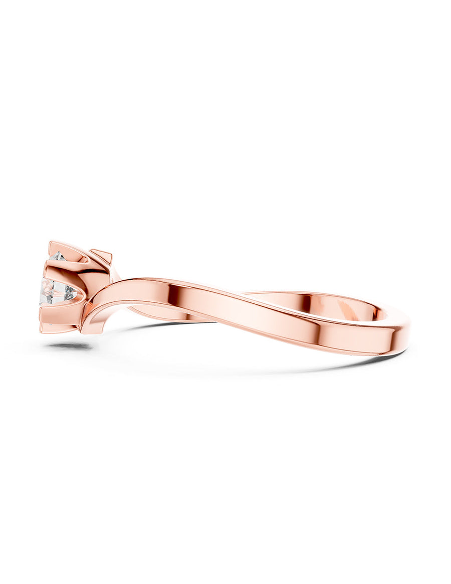 Anillo de Compromiso - solitario - AMORE7-RD-CZ