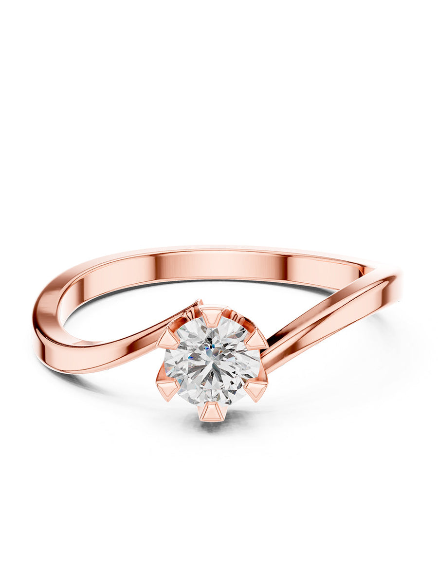 Anillo de Compromiso - solitario - AMORE7-RD-CZ