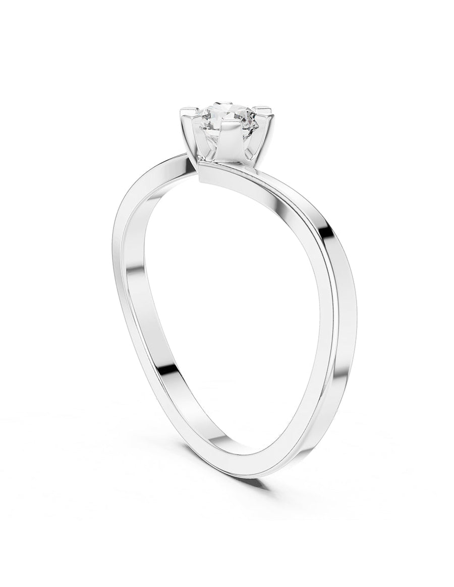 Anillo de Compromiso - solitario - AMORE7-RD-CZ