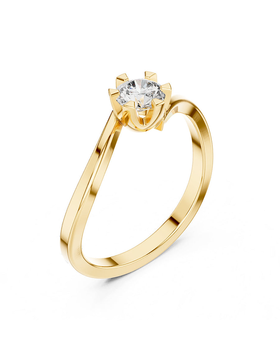 Anillo de Compromiso - solitario - AMORE7-RD-CZ