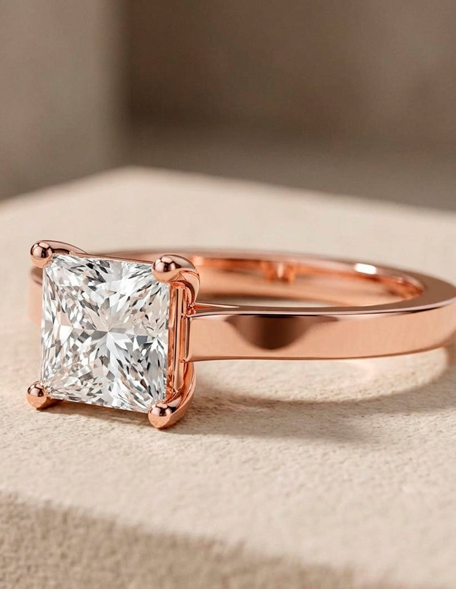 Anillo de Compromiso - solitario - AMORE70-PR-CZ