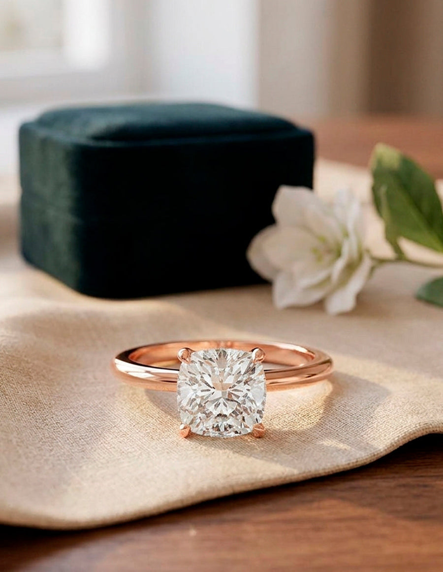 Anillo de Compromiso - solitario - AMORE71-CU-CZ