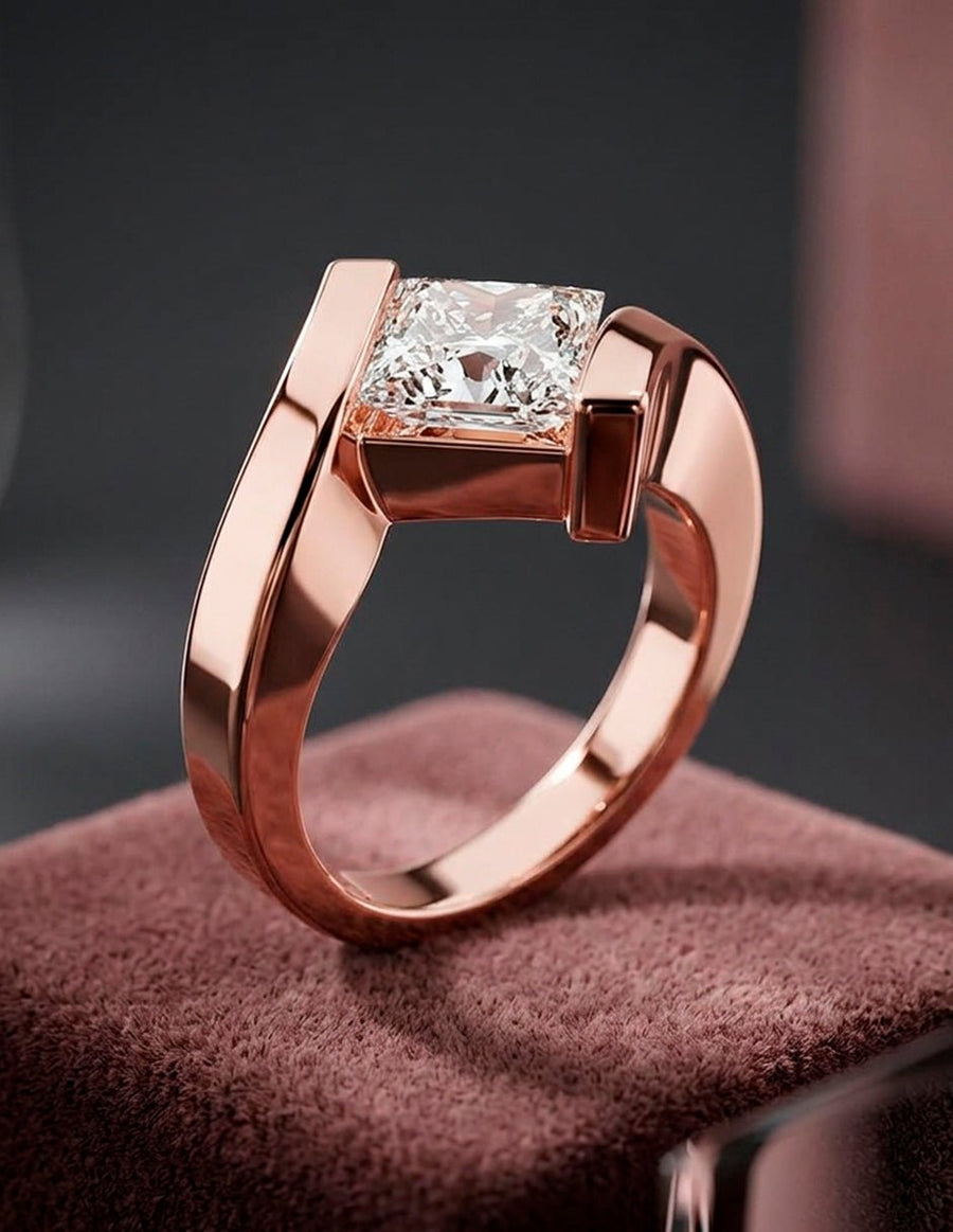 Anillo de compromiso - solitario - AMORE72-PR-LG