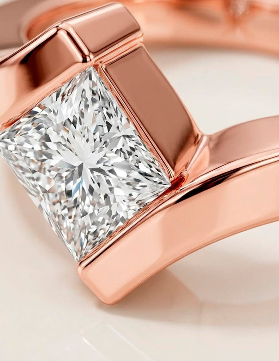Anillo de compromiso - solitario - AMORE72-PR-LG