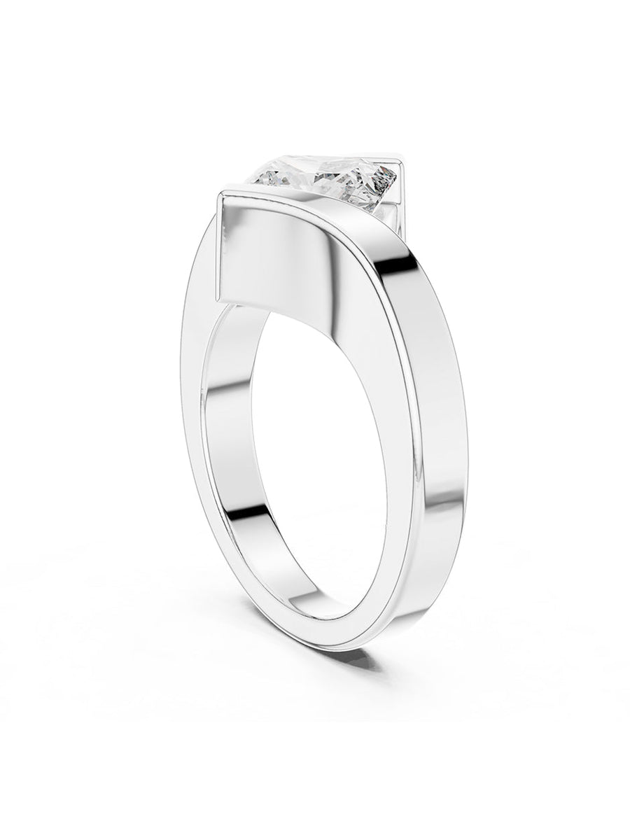 Anillo de compromiso - solitario - AMORE72-PR-LG