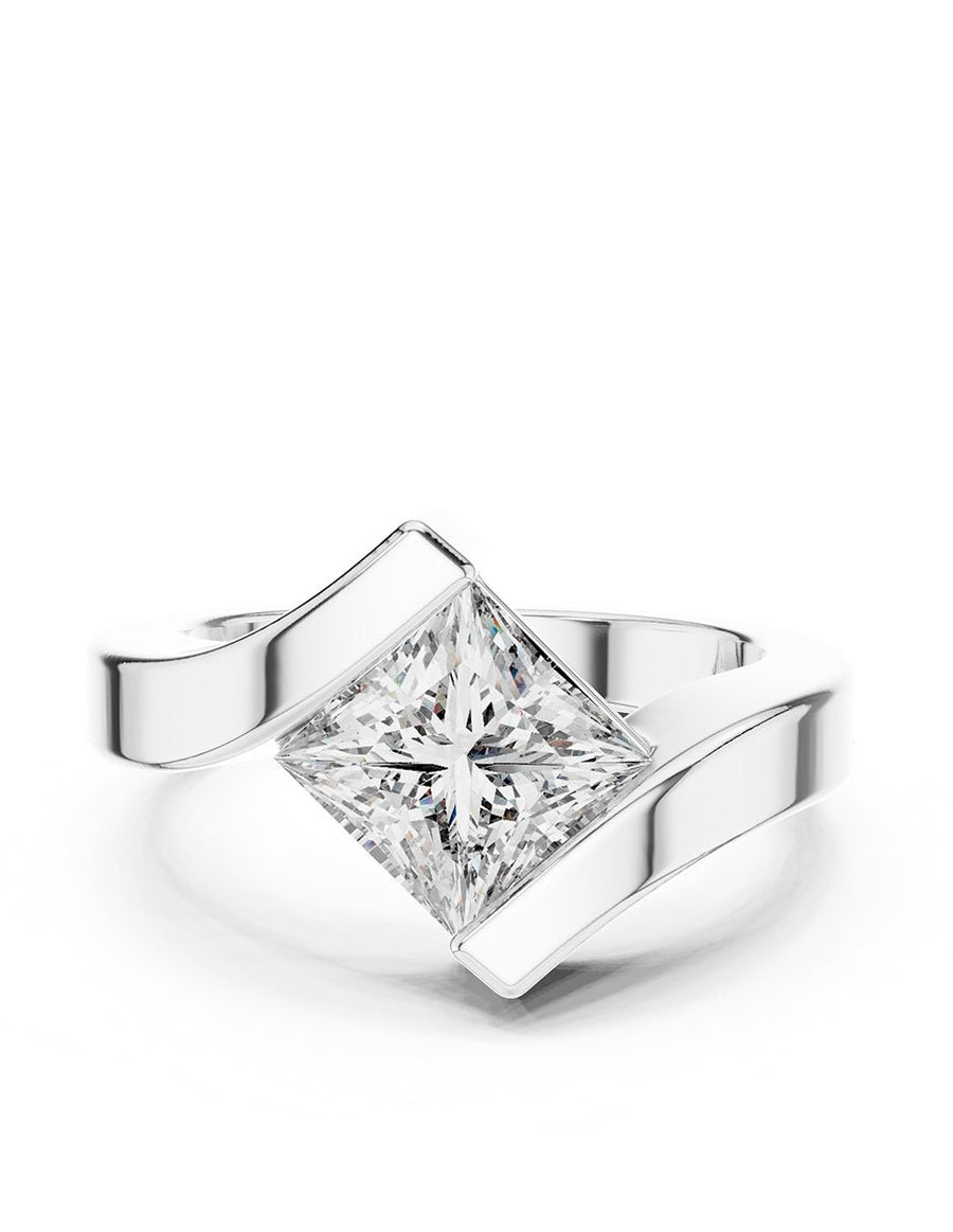 Anillo de compromiso - solitario - AMORE72-PR-LG