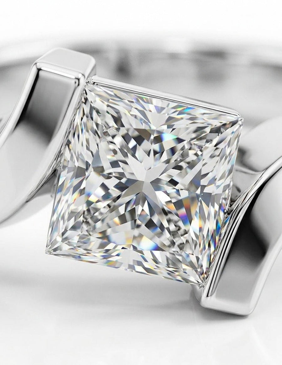 Anillo de compromiso - solitario - AMORE72-PR-LG