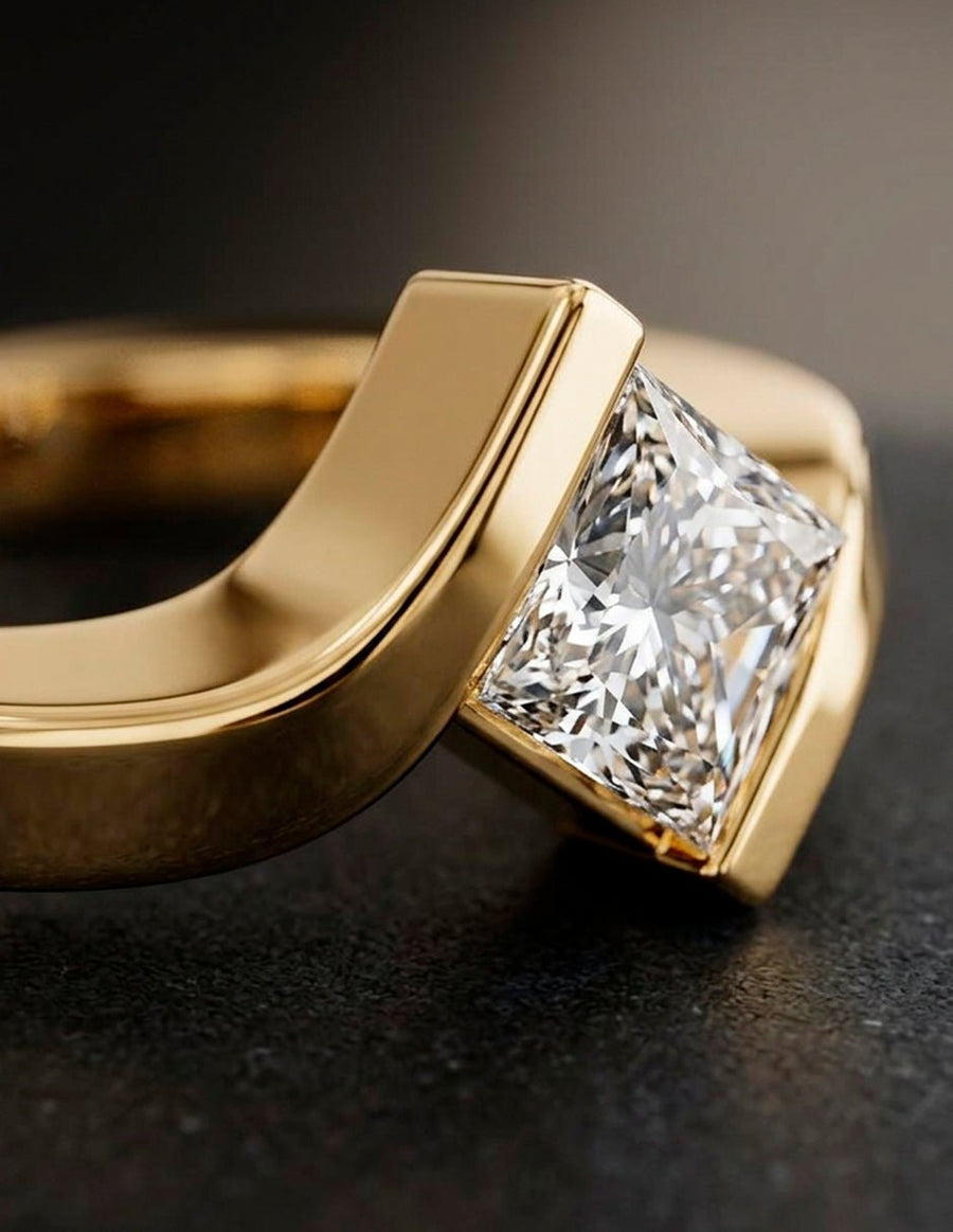 Anillo de compromiso - solitario - AMORE72-PR-LG
