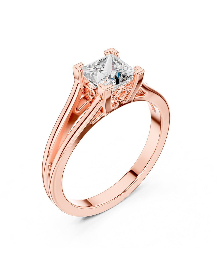 Anillo de Compromiso - solitario - AMORE73-PR-CZ
