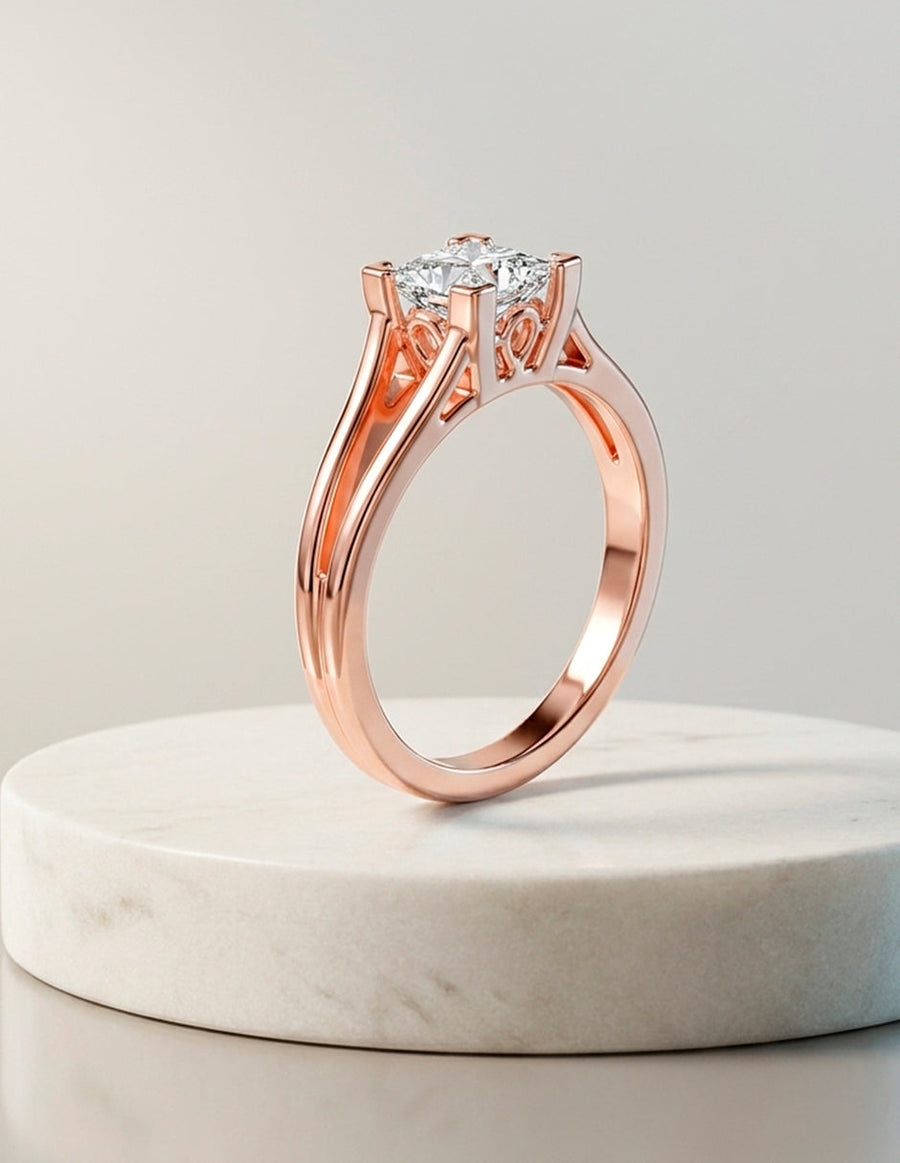 Anillo de Compromiso - solitario - AMORE73-PR-CZ