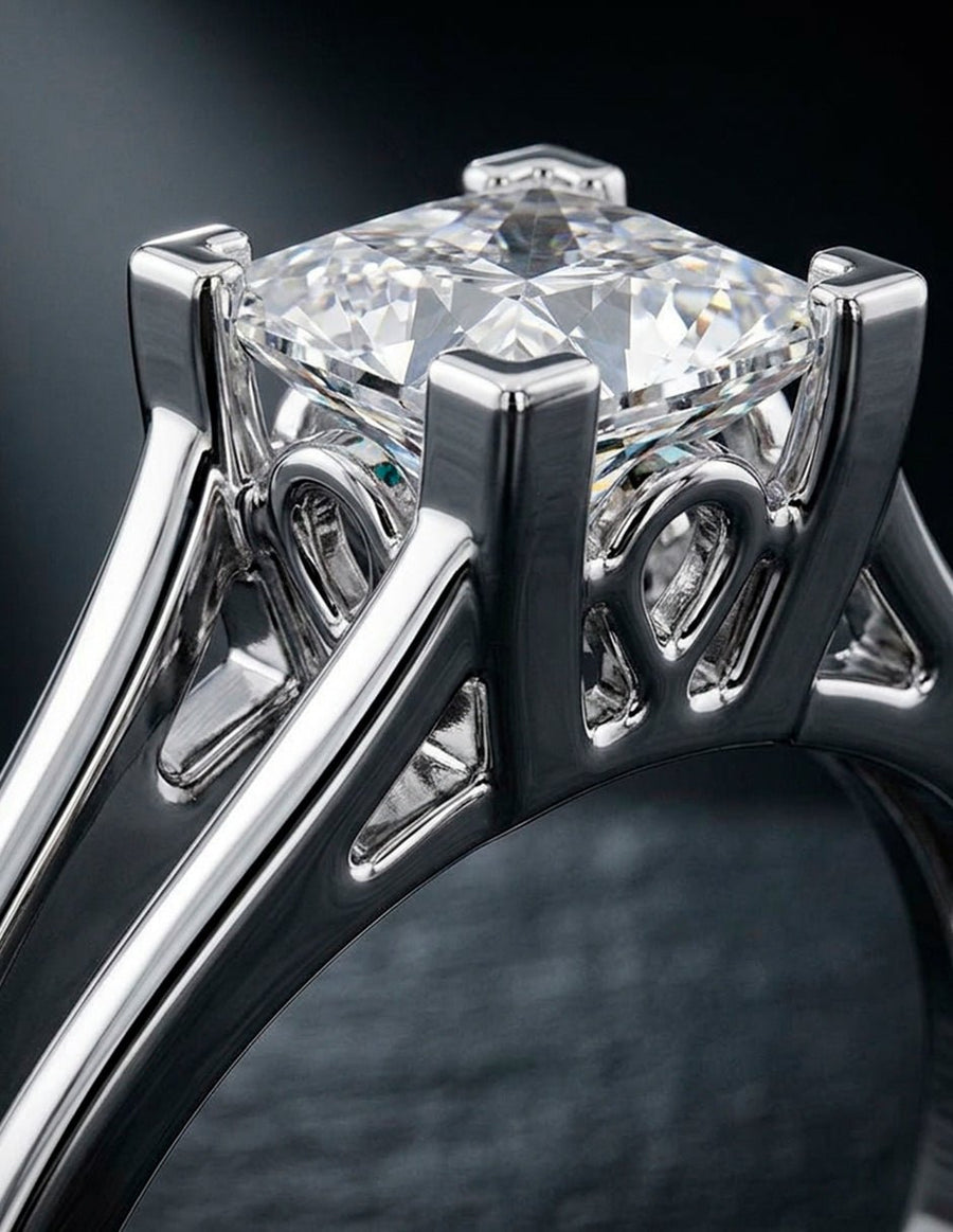 Anillo de Compromiso - solitario - AMORE73-PR-CZ