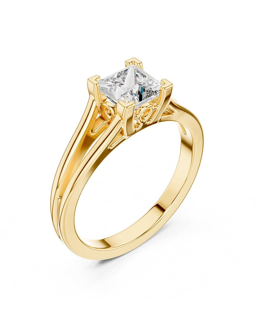 Anillo de Compromiso - solitario - AMORE73-PR-CZ
