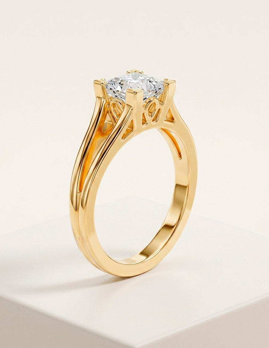 Anillo de Compromiso - solitario - AMORE73-PR-CZ