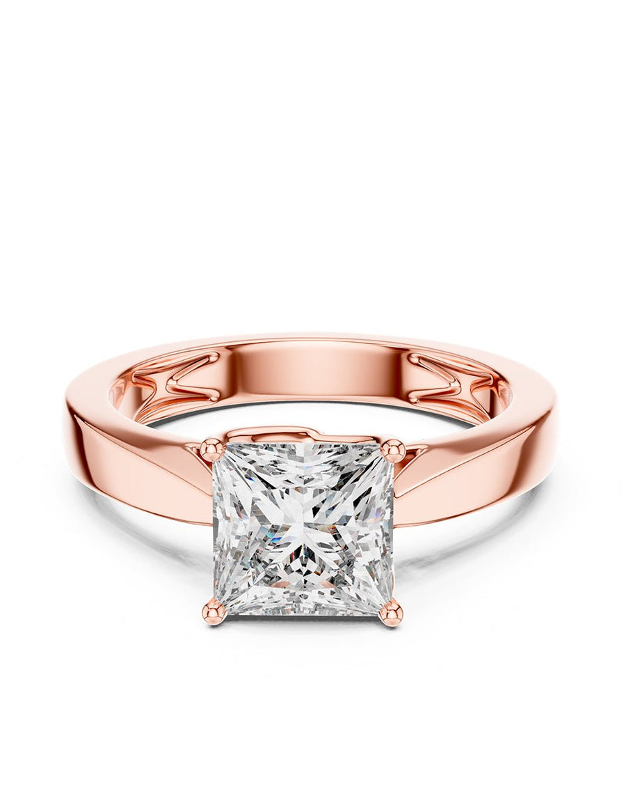 Anillo de Compromiso - solitario - AMORE76-PR-CZ