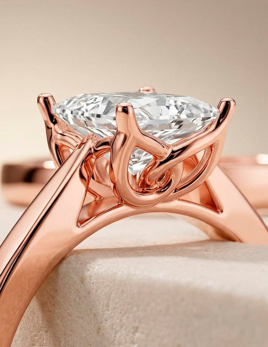 Anillo de Compromiso - solitario - AMORE76-PR-CZ