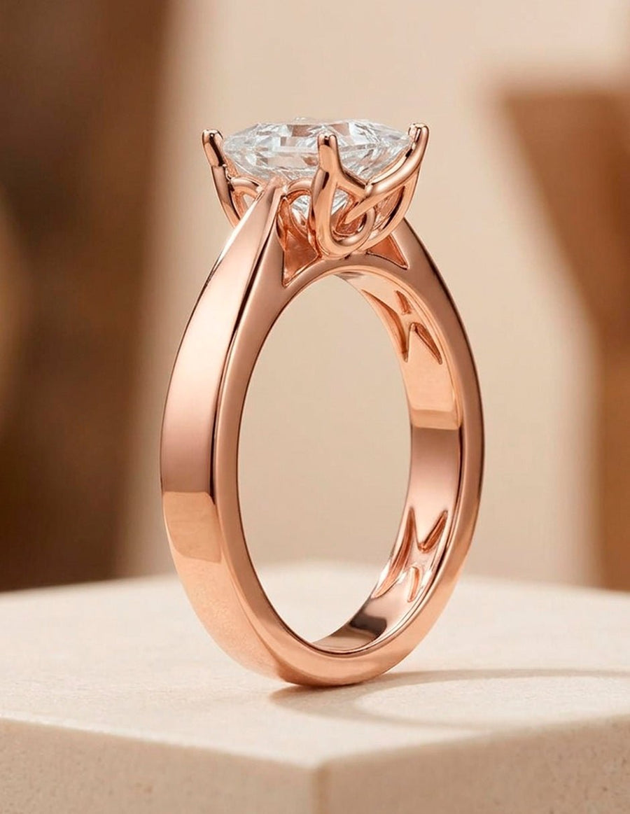 Anillo de Compromiso - solitario - AMORE76-PR-CZ