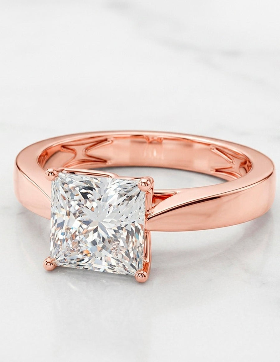 Anillo de Compromiso - solitario - AMORE76-PR-CZ