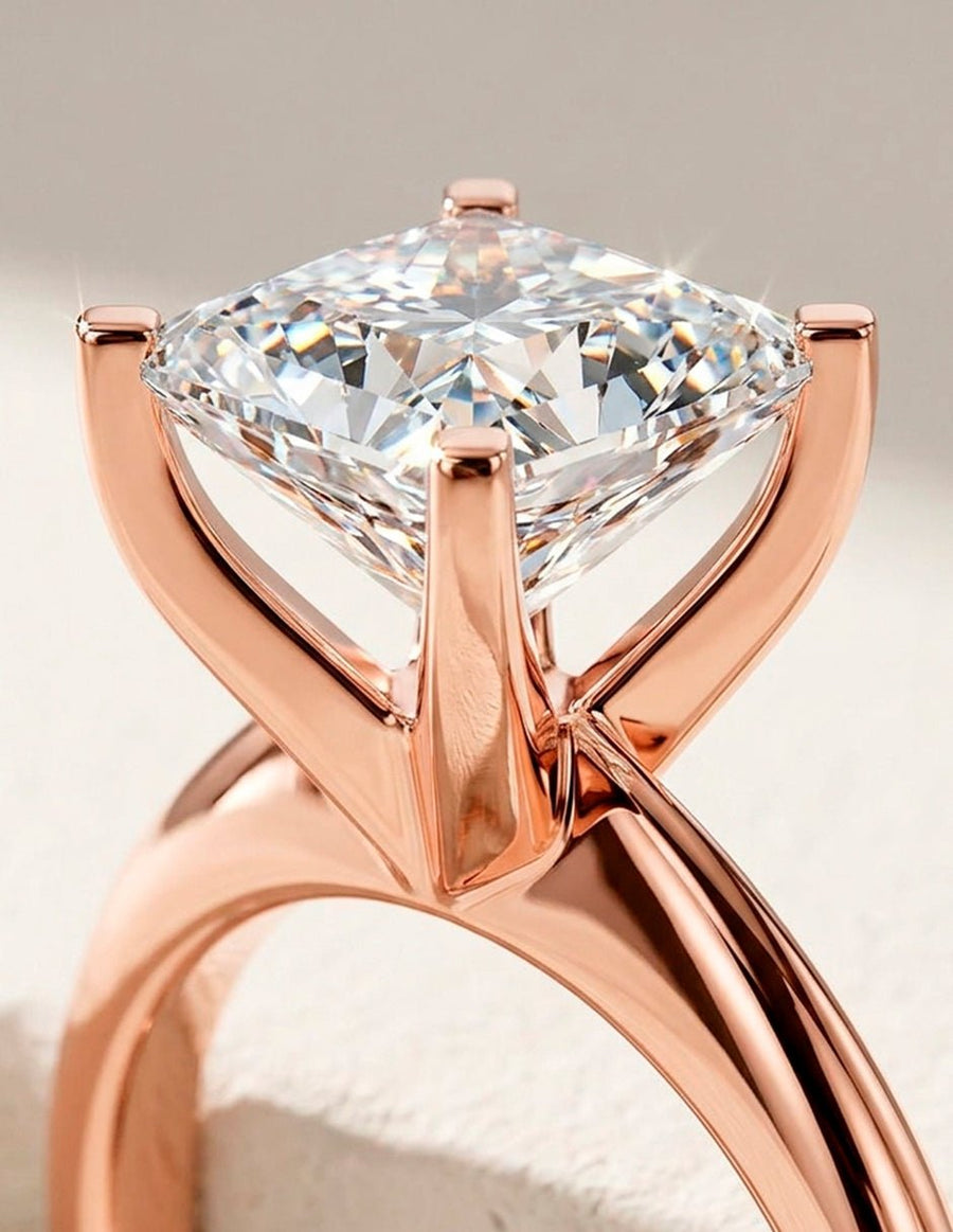 Anillo de compromiso - solitario - AMORE77-PR-LG