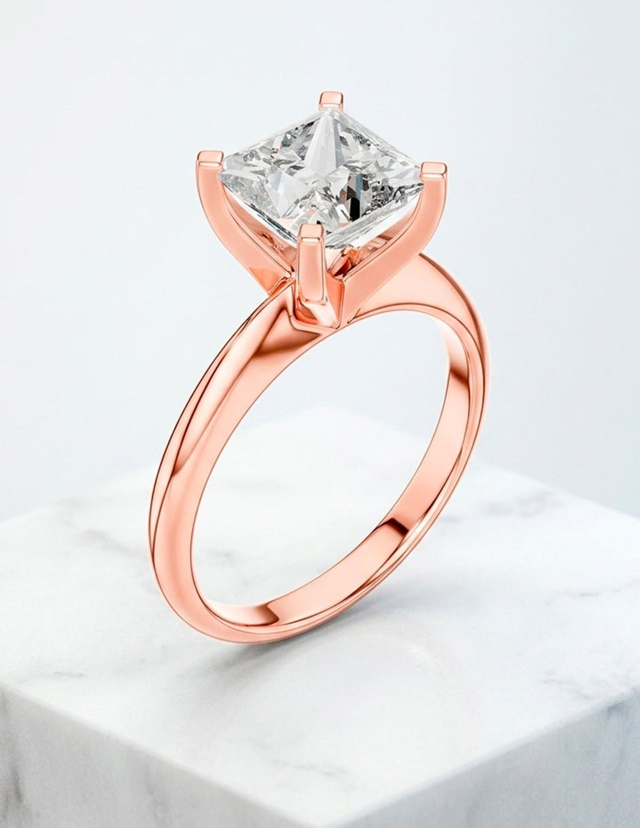 Anillo de compromiso - solitario - AMORE77-PR-LG
