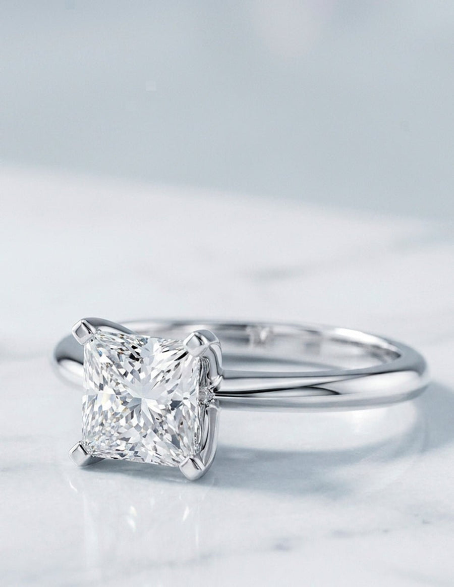 Anillo de compromiso - solitario - AMORE77-PR-LG