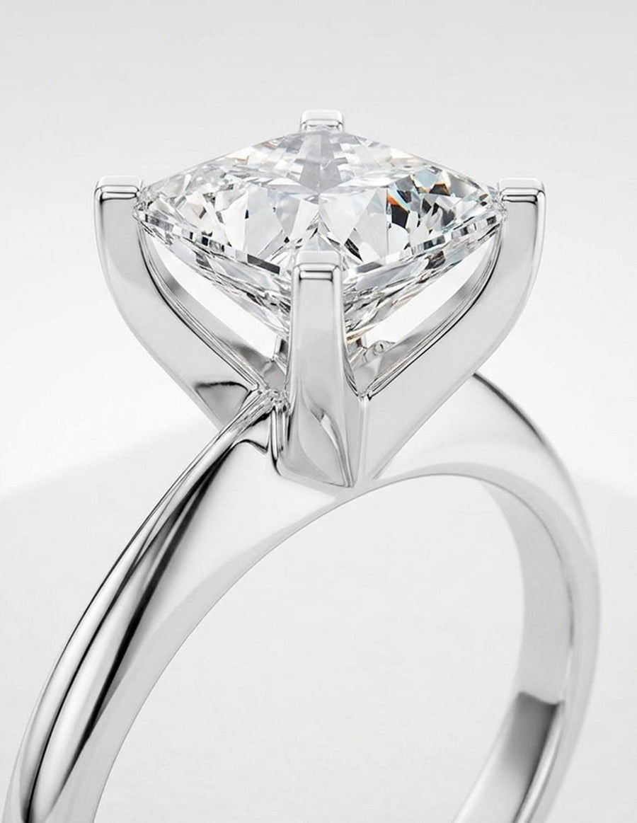 Anillo de Compromiso - solitario - AMORE77-PR-CZ
