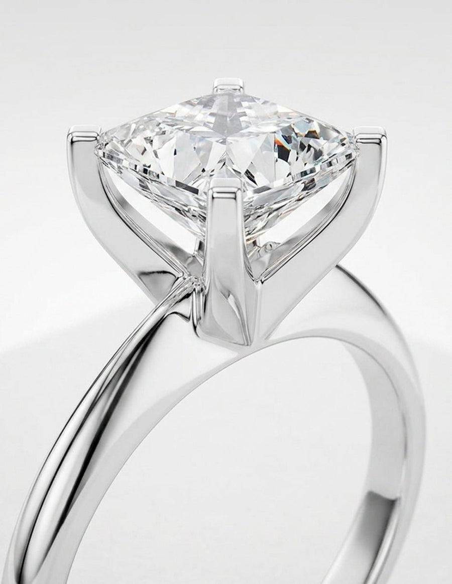 Anillo de compromiso - solitario - AMORE77-PR-LG