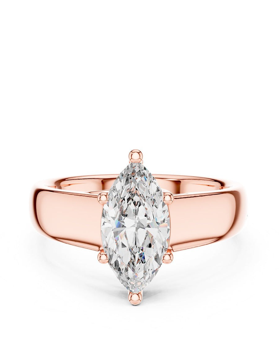Anillo de Compromiso - solitario - AMORE78-MQ-CZ