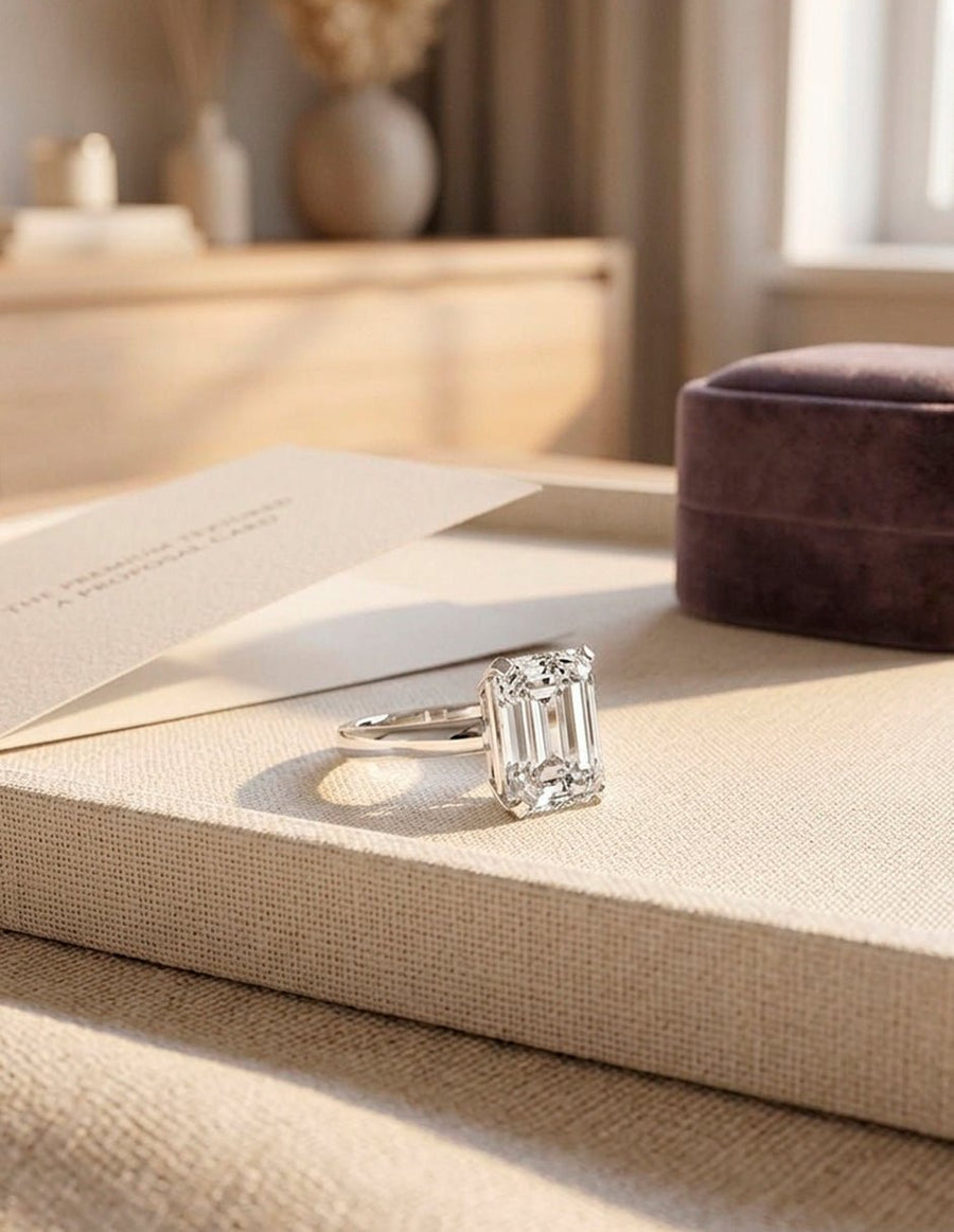 Anillo de compromiso - solitario - AMORE79-EM-LG