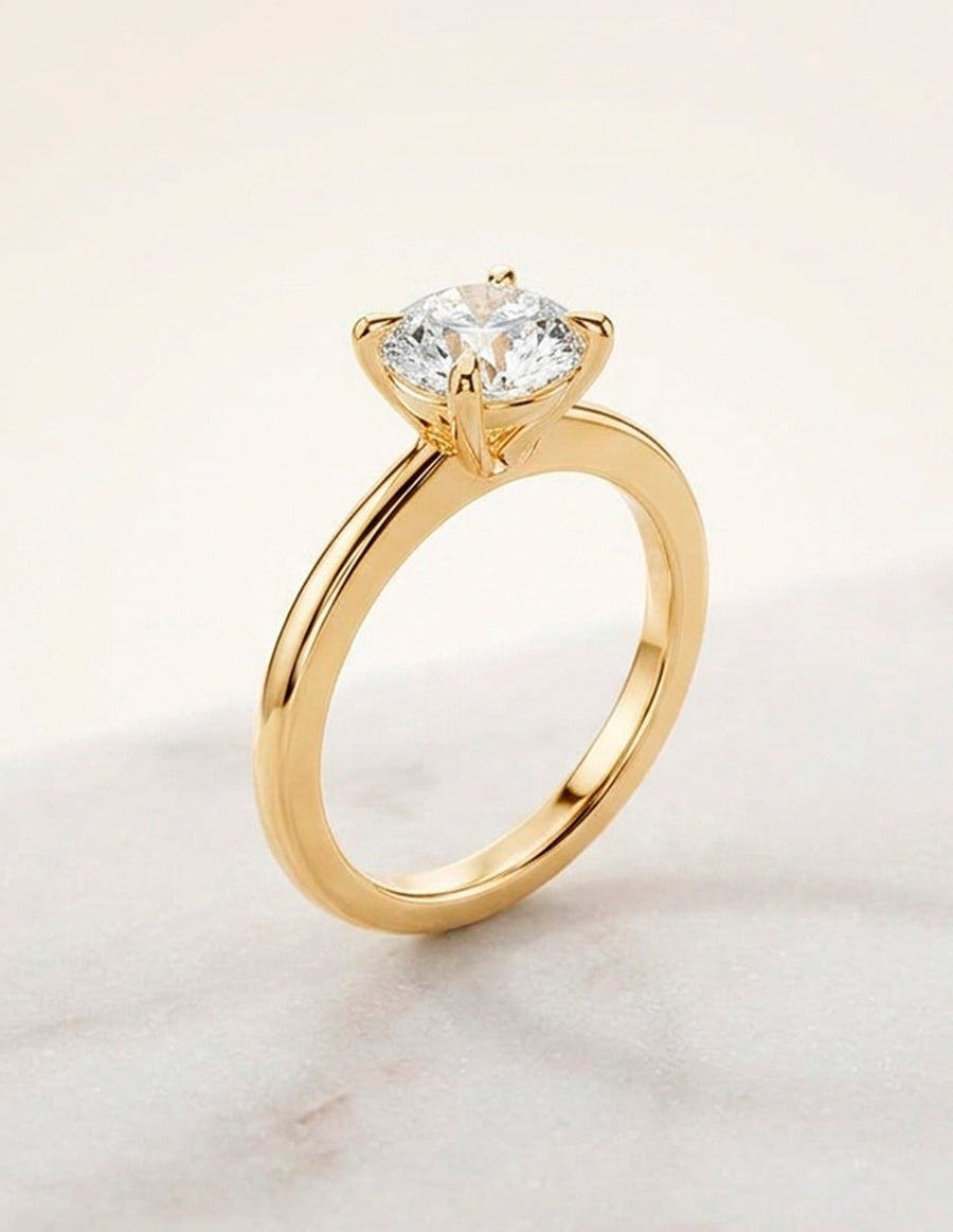 Anillo de Compromiso - solitario - AMORE8-RD-CZ