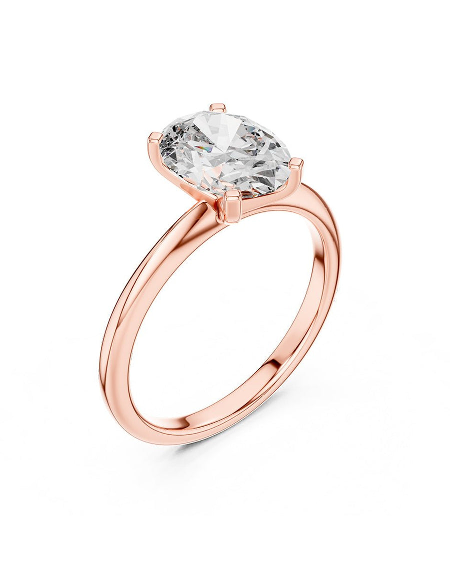 Anillo de compromiso - solitario - AMORE80-OV-LG