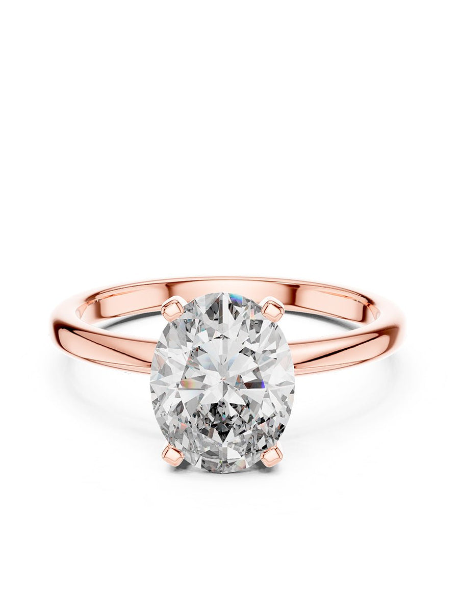 Anillo de compromiso - solitario - AMORE80-OV-LG