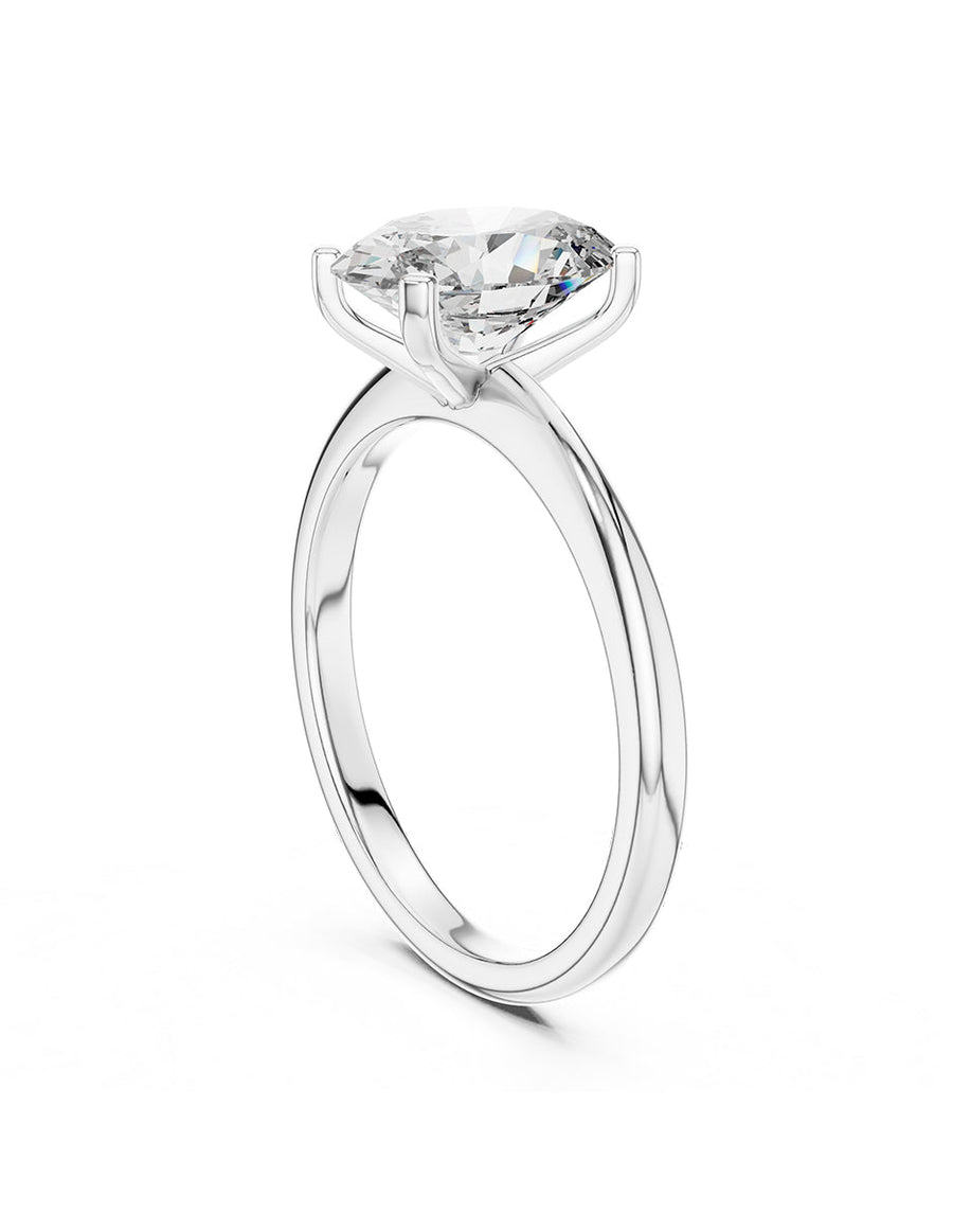 Anillo de compromiso - solitario - AMORE80-OV-LG