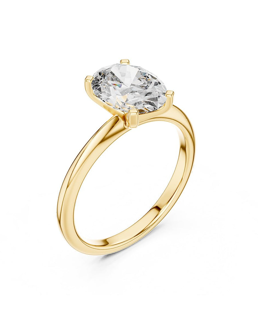 Anillo de compromiso - solitario - AMORE80-OV-LG